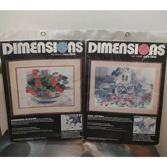 1989/1993 Dimensions Counted Cross Stitch Kit Peaceful Countryside & Bird Watch - Picture 1 of 13